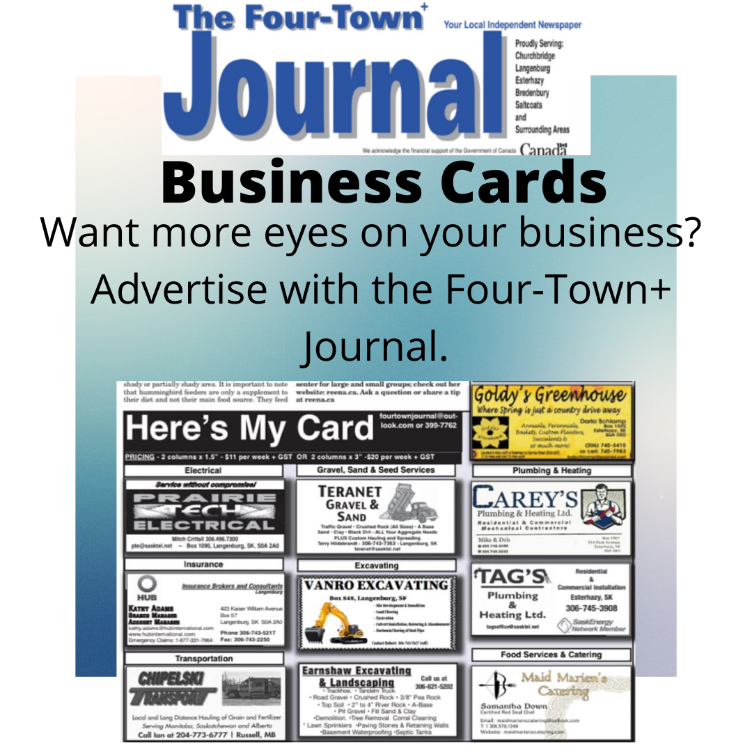 Business Card Directory Advertising with the Four-Town+ Journal